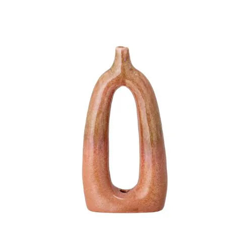 Vase déco orange en grès de la marque Baldrian