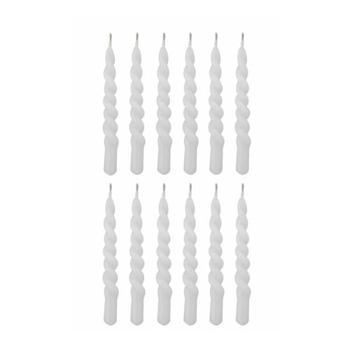 Lot de bougies blanche torsadées