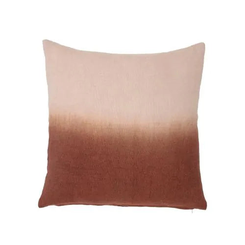 Coussin en couleur dégradé marron et beige