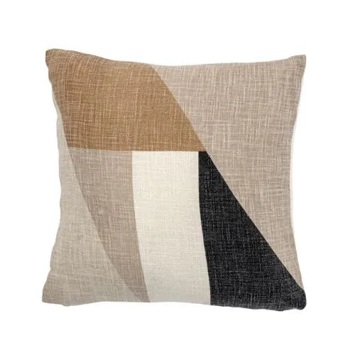 Coussin en coton avec des formes géométriques