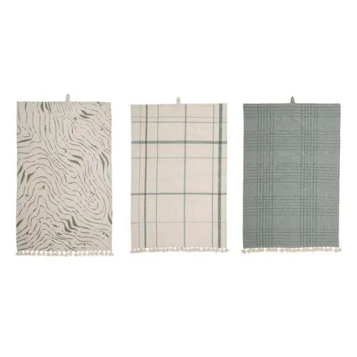 trois serviettes à motif